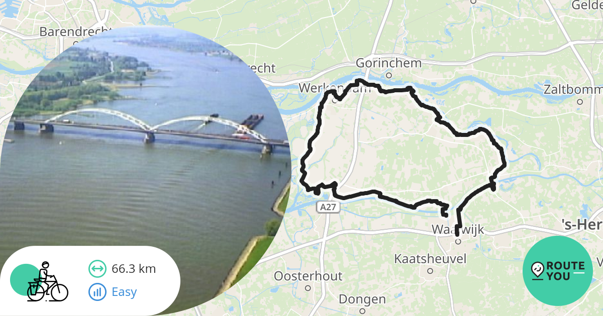 Waalwijk-Biesbosch - Recreatieve fietsroute | RouteYou