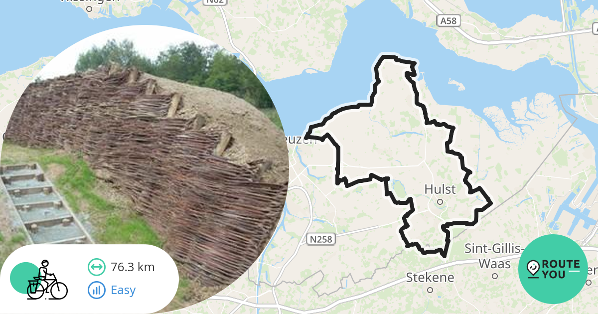 Verdronken Land van Saeftinghe - Fietsroute | RouteYou
