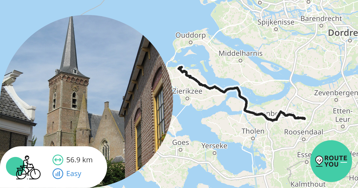 Brouwershaven Oud Gastel Recreatieve fietsroute RouteYou