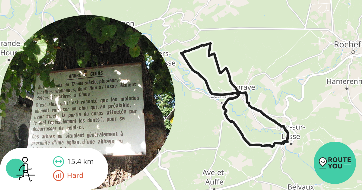 HansurLesse wandelen Wandelroute RouteYou