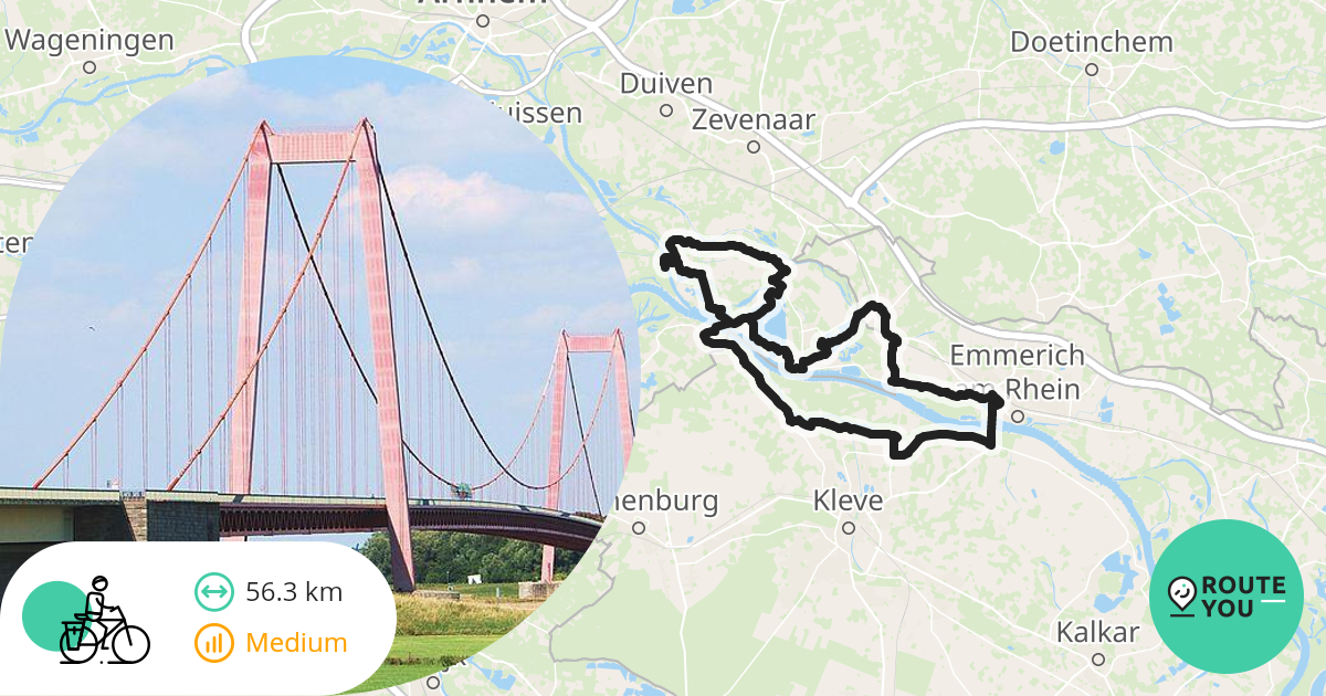 Millingen aan de Rijn - Recreatieve fietsroute | RouteYou