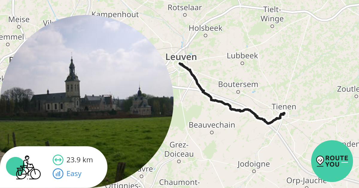 Leuven - Tienen via Bierbek - Recreatieve fietsroute | RouteYou