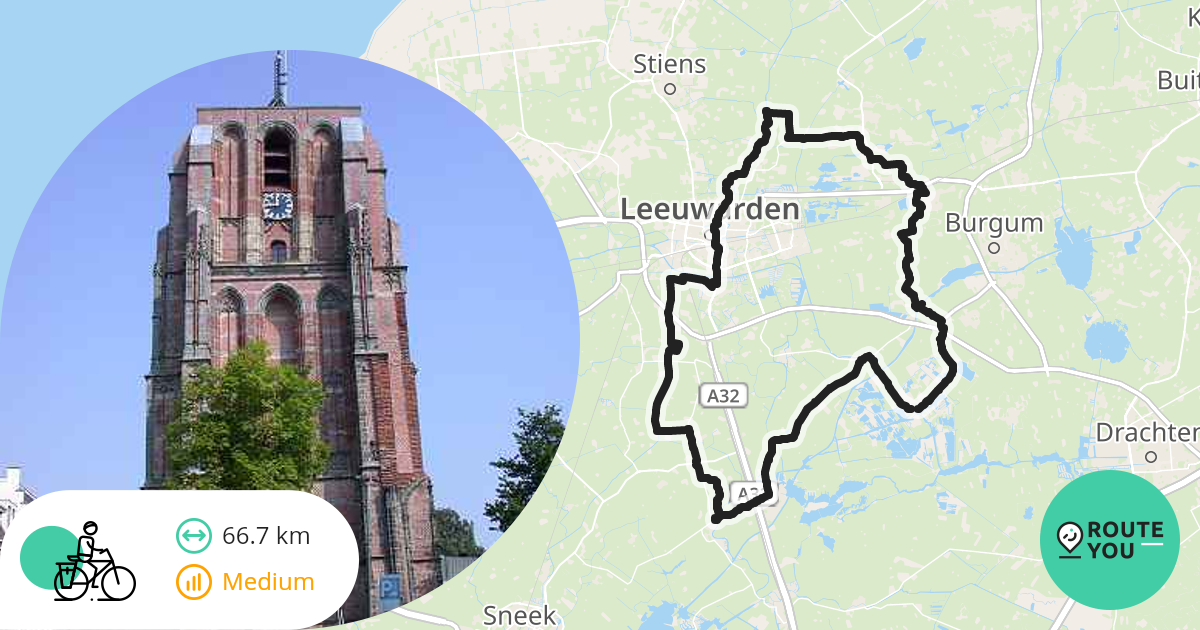 Eernewoude - Earnewâld Fietsen 66km - Recreatieve Fietsroute | RouteYou