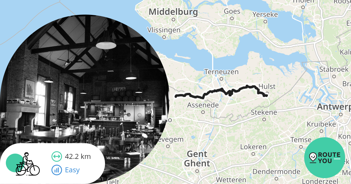 Watervliet Hulst Recreatieve fietsroute RouteYou