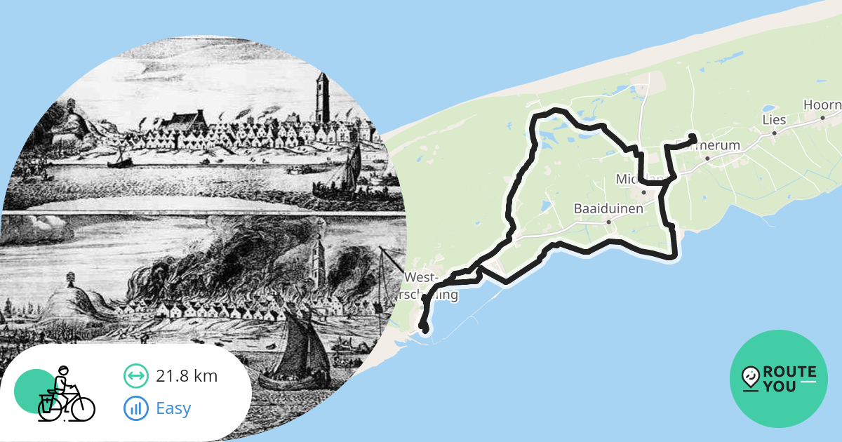 Fietsroute Terschelling (22 km) Recreatieve fietsroute RouteYou Fietsroute Terschelling (22 km) Recreatieve fietsroute RouteYou