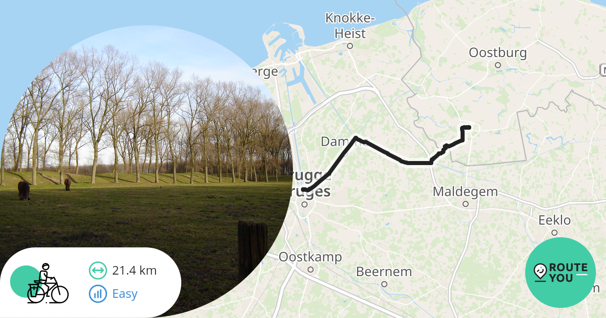 Aardenburg - Brugge - Recreatieve Fietsroute | RouteYou