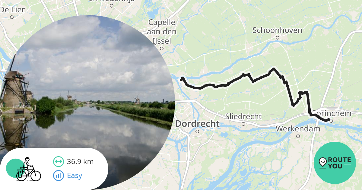 Kinderdijk Gorinchem Recreatieve Fietsroute Routeyou