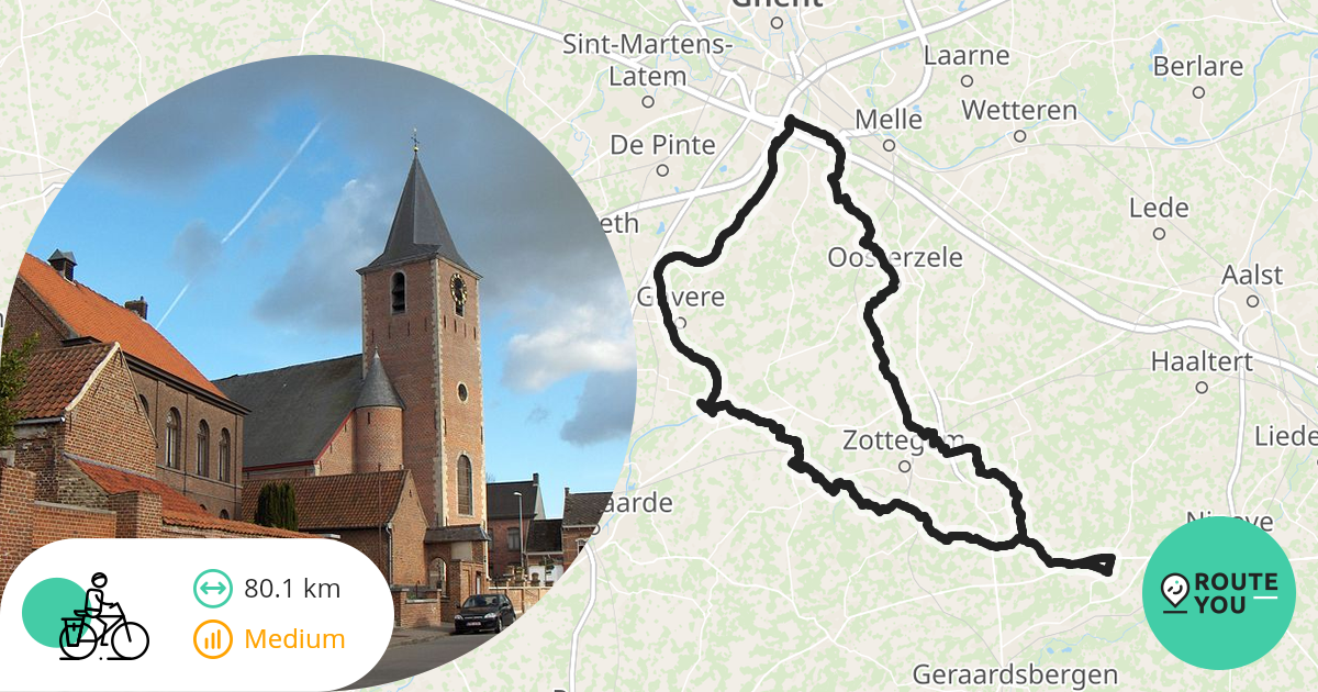 Zwalm Schelde Balegem Steenhuize Recreatieve fietsroute RouteYou