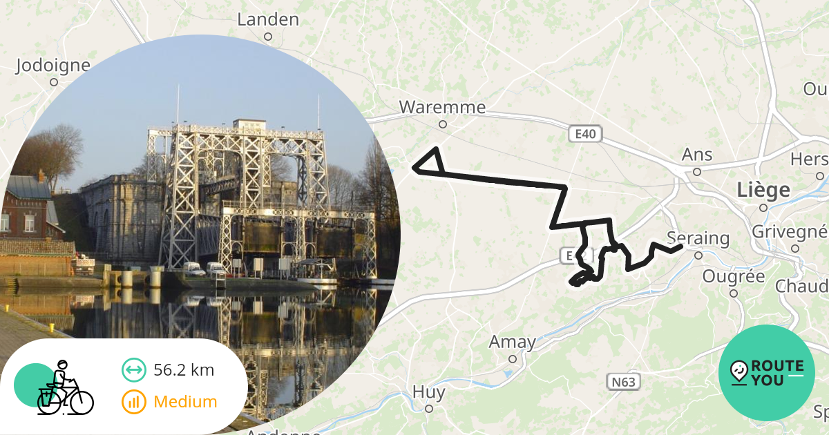 JemeppeSurMeuse Les Cahottes Recreatieve fietsroute RouteYou