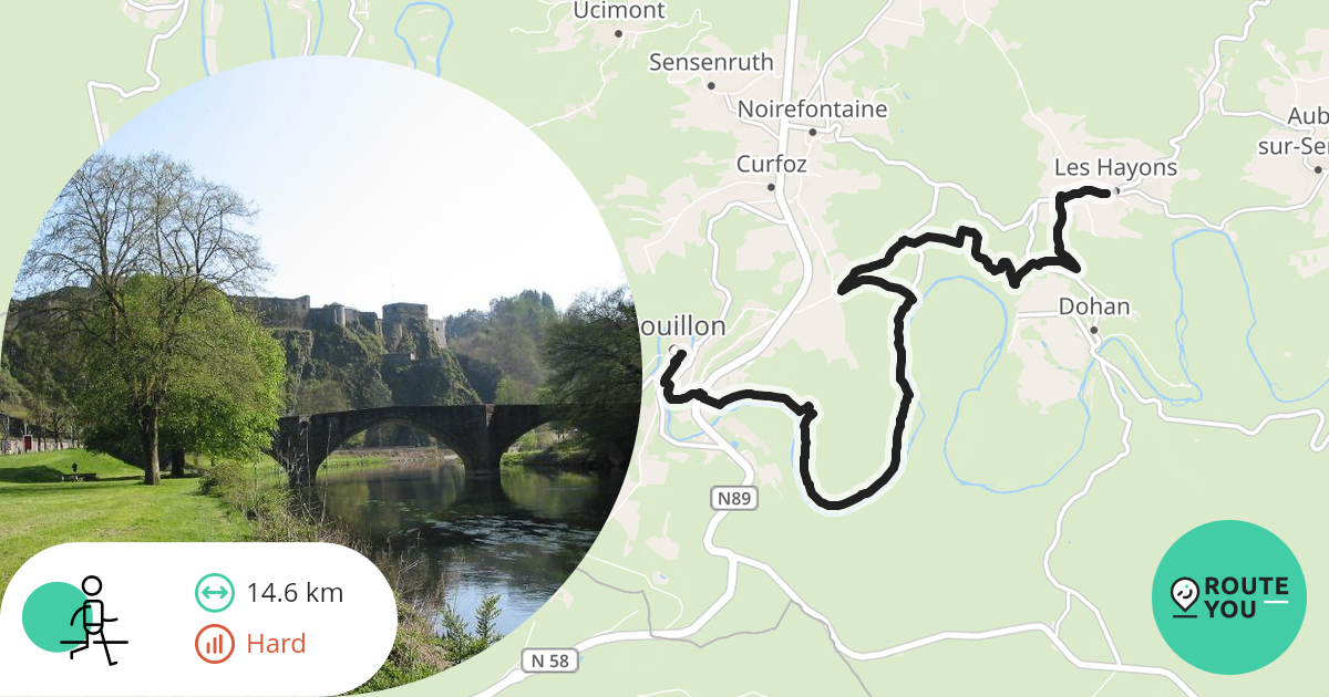 Les Hayons Bouillon Wandelroute RouteYou