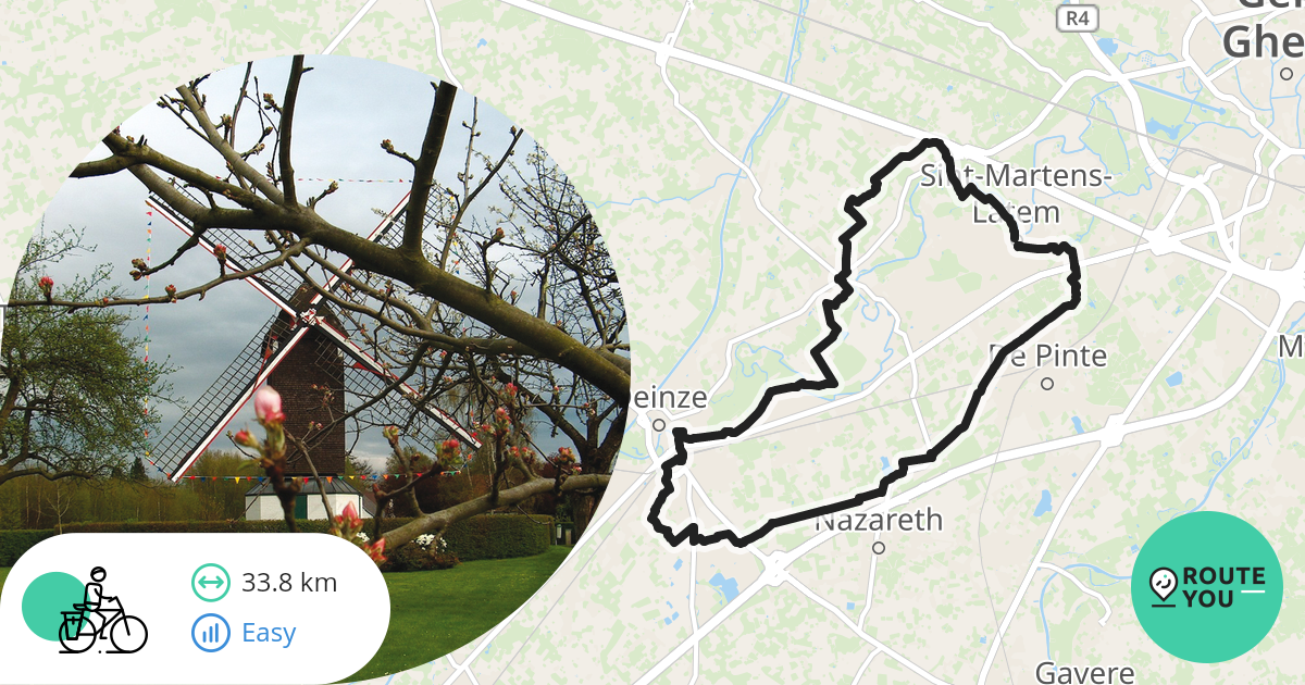 Sint-Martens-Latem - Recreatieve fietsroute | RouteYou