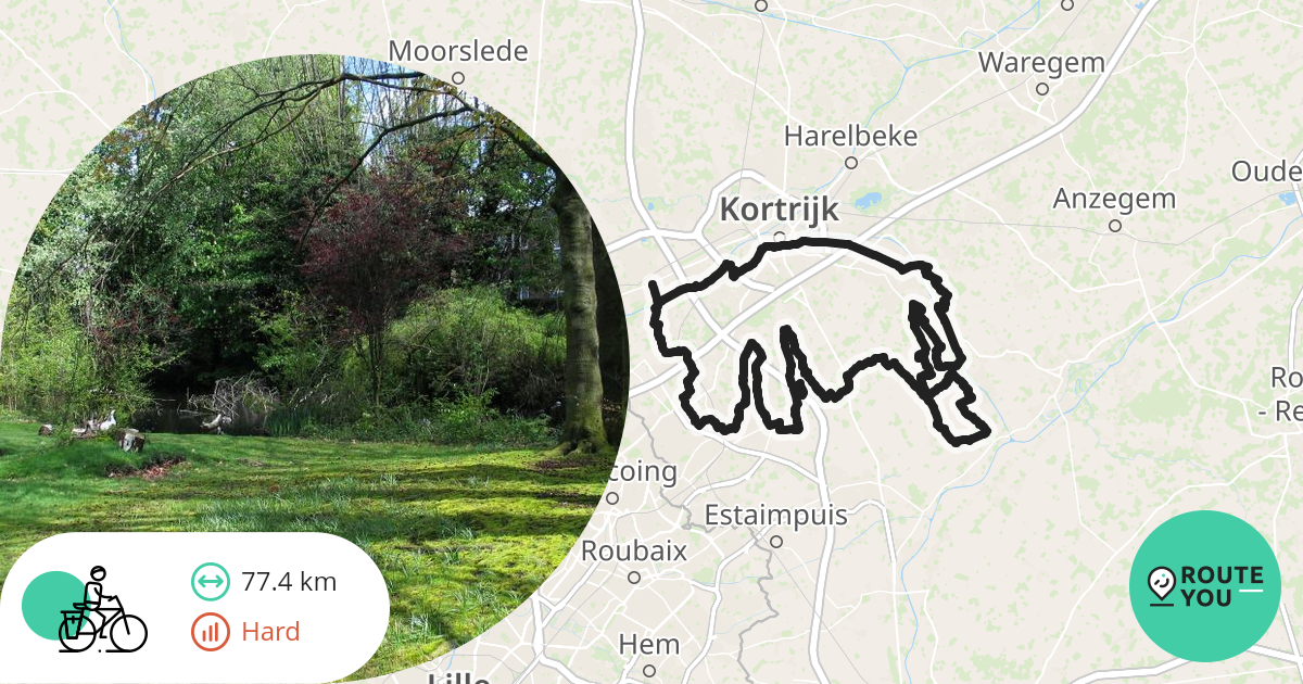 Rondje ZW-Vlaanderen - Recreatieve fietsroute | RouteYou