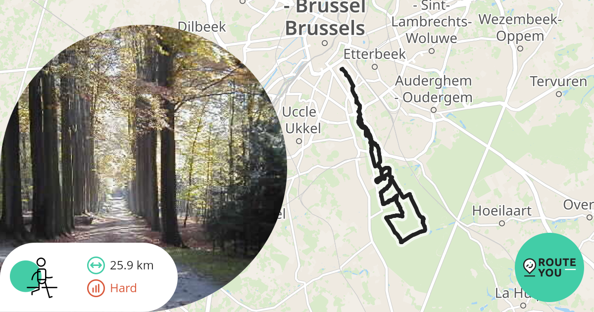 Brussel 25 Km Lopen - Wandelroute | RouteYou