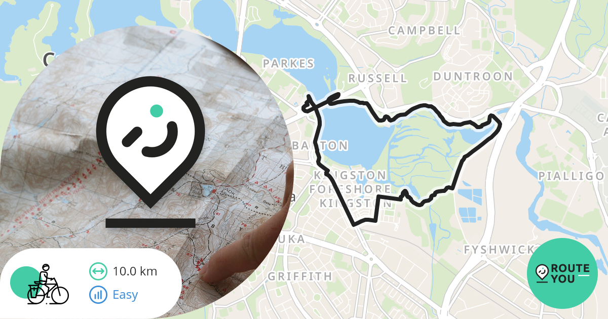 Lake Burley Griffin ? East Basin Loop Cycle route RouteYou