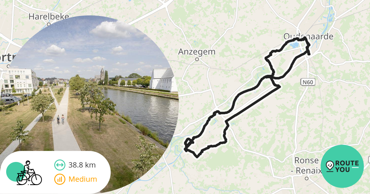 Schelde Fietsroute Tussen Oudenaarde En Kluisbergen Recreatieve Fietsroute Routeyou 9459