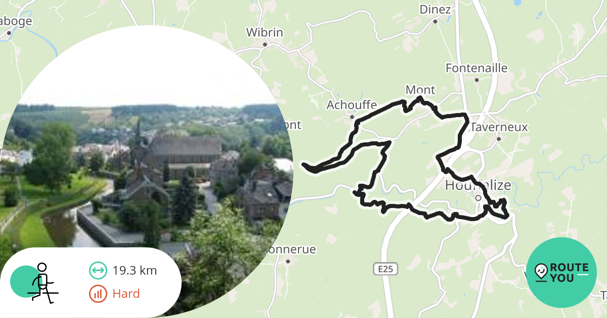 HouffalizePontduSuhetAchouffeMontHouffalize 19,3 km Wandelroute