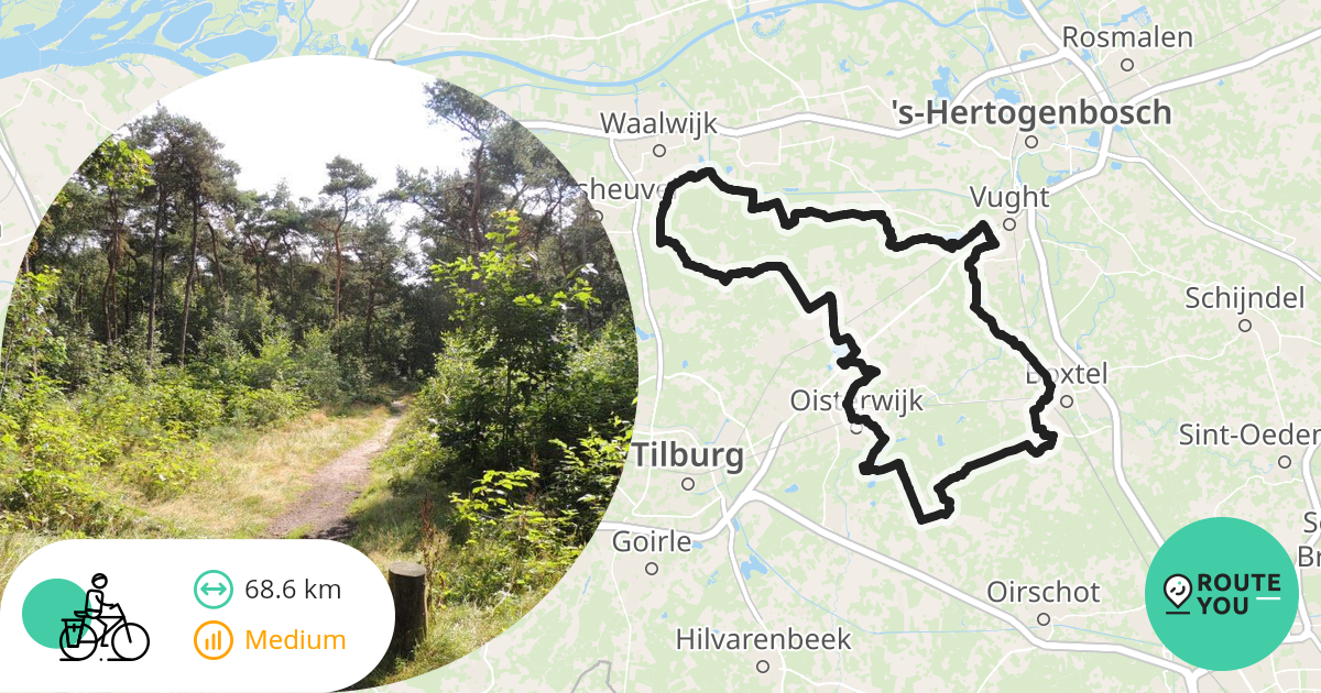 Kampina en Loonse en Drunense Duinen - Recreatieve fietsroute | RouteYou