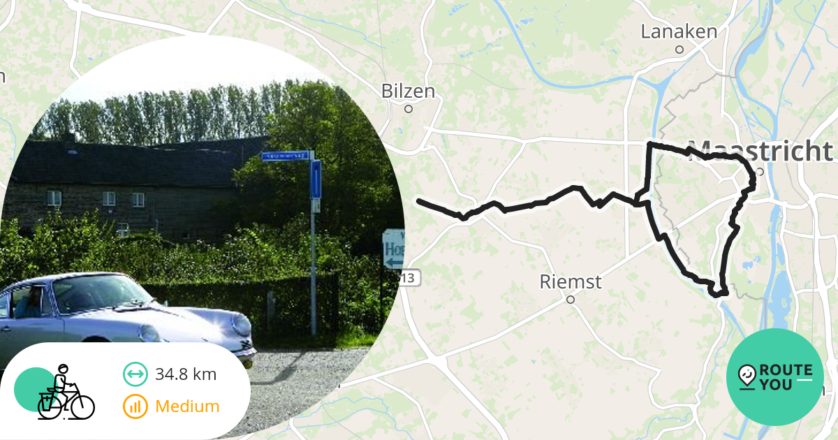 Alden Biesen Maastricht via Kanne Recreatieve fietsroute RouteYou