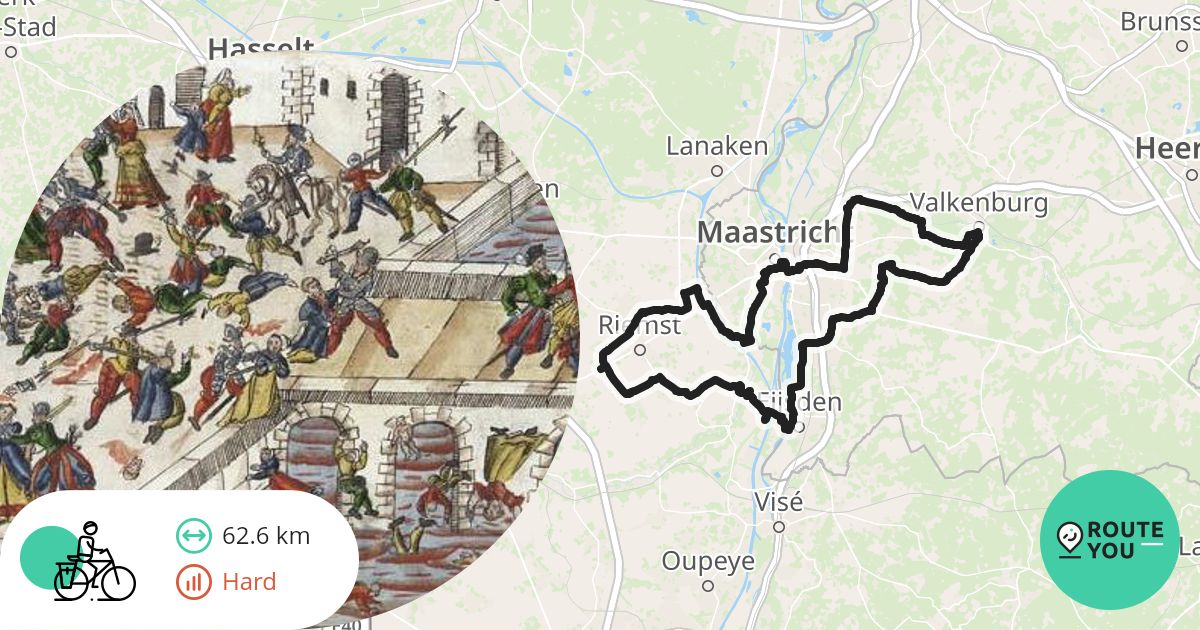 RIEMST VALKENBURG ZONDAG 63 KM 500 HM - Recreatieve fietsroute | RouteYou