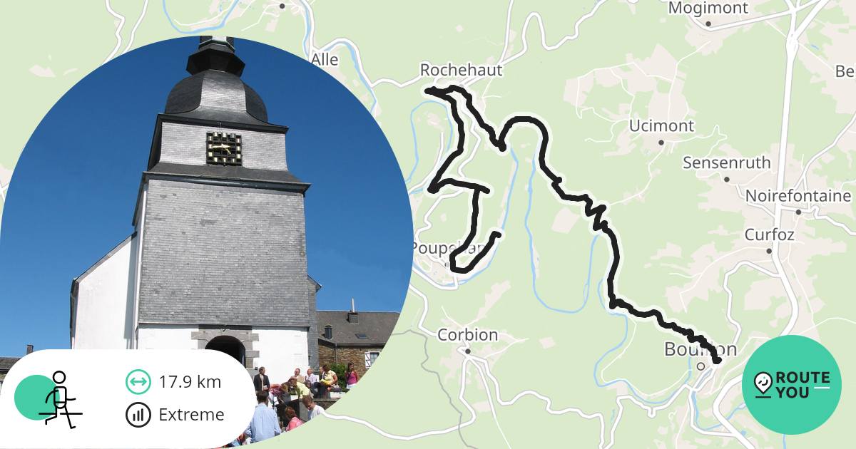 dag 1 Bouillon Poupehan Wandelroute RouteYou