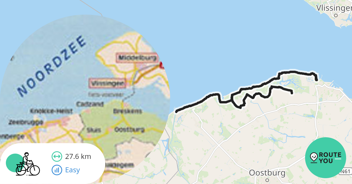 Breskens - Recreatieve fietsroute | RouteYou