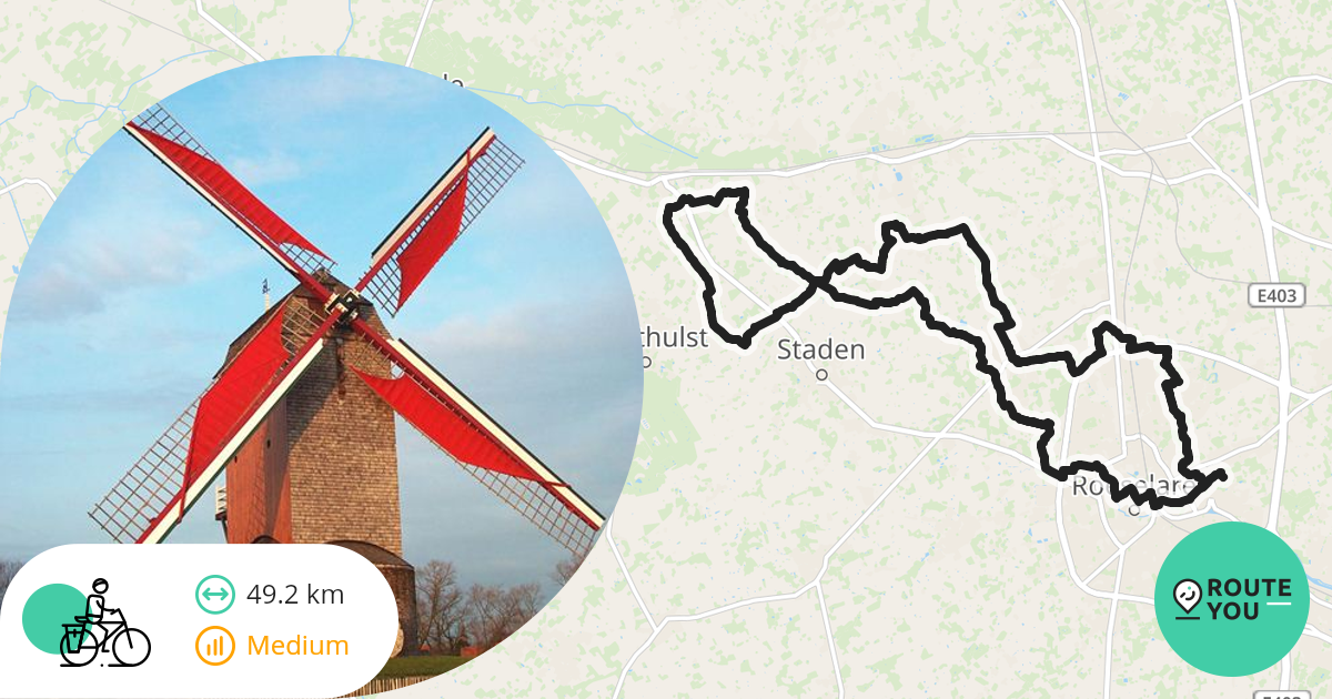 Roeselare Recreatieve fietsroute RouteYou