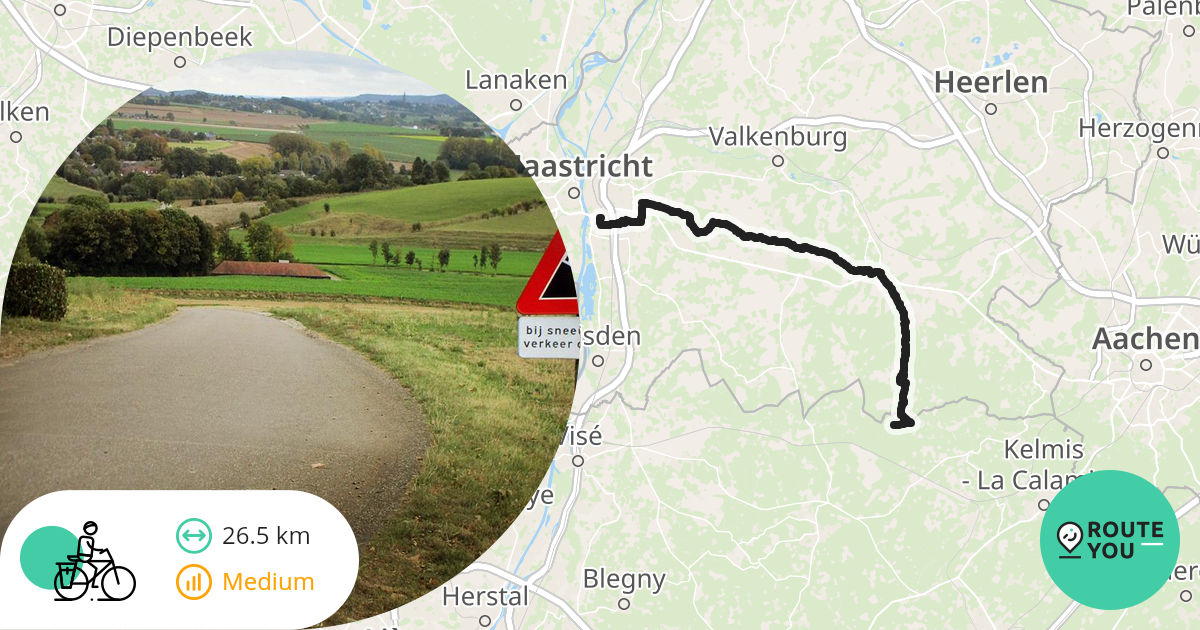 Sippenaeken Maastricht Recreatieve Fietsroute Routeyou