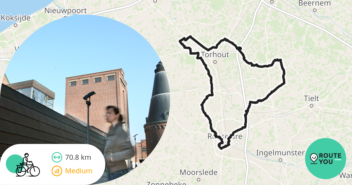 Roeselare Recreatieve fietsroute RouteYou