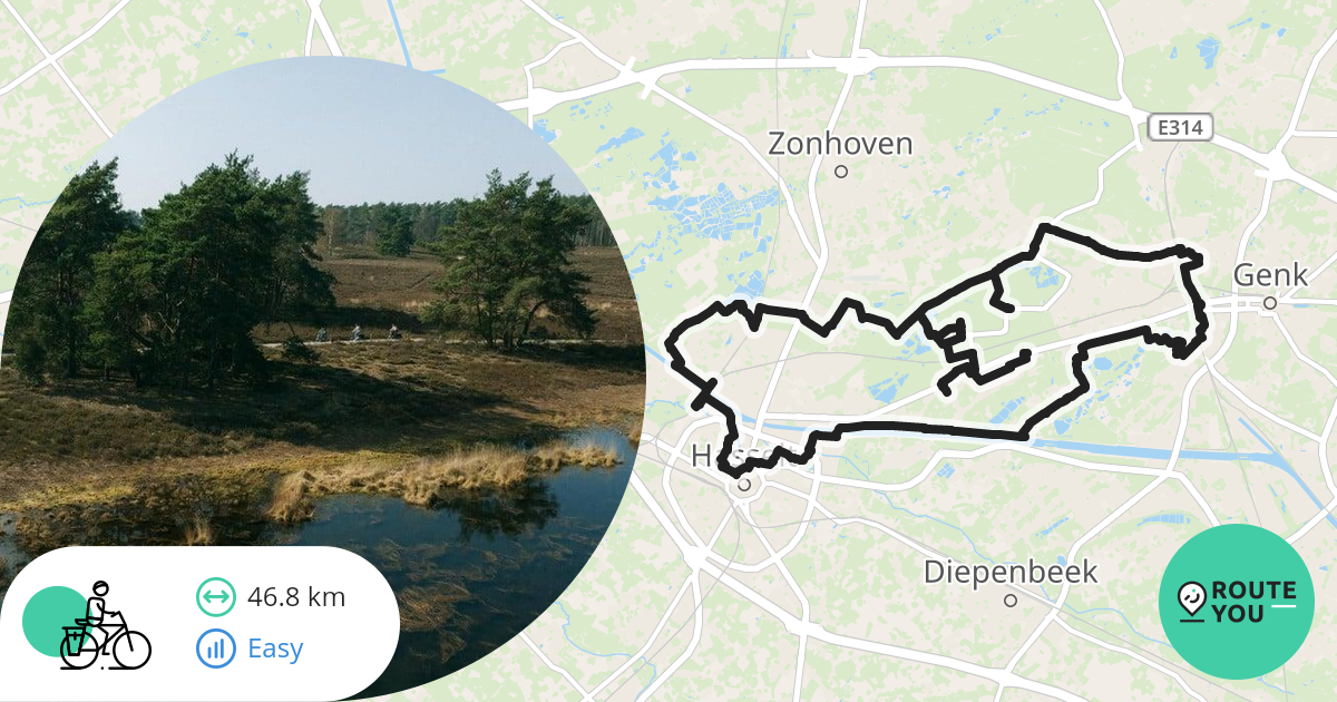 Hasselt Genk Recreatieve fietsroute RouteYou