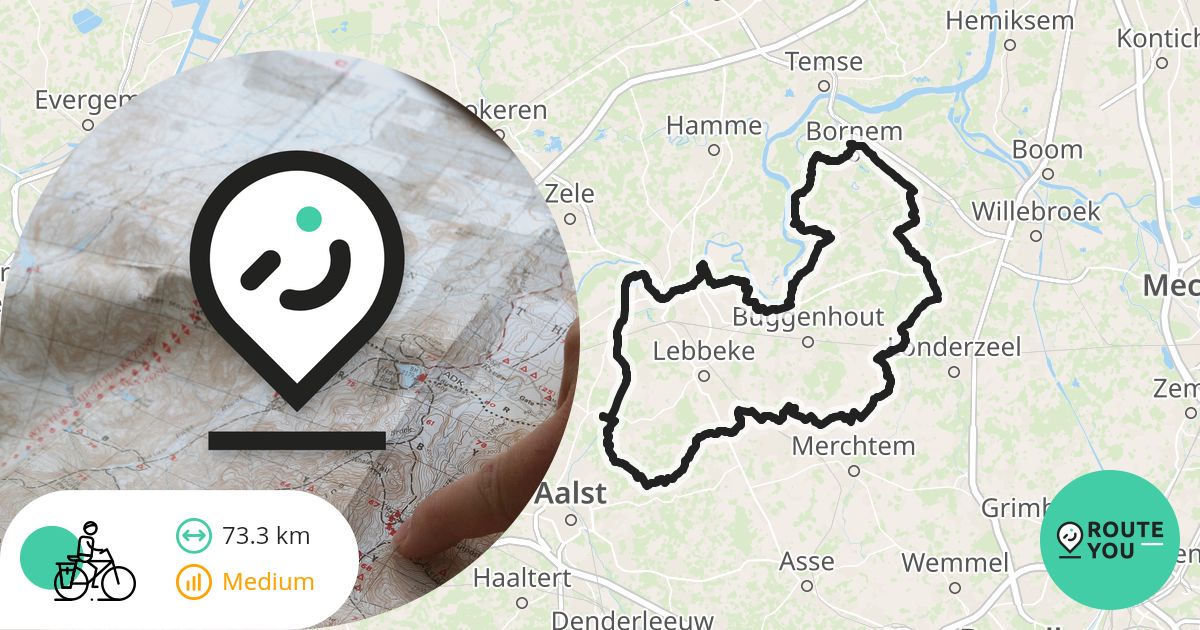 GIJZEGEM CCT 73 KM - Recreatieve fietsroute | RouteYou