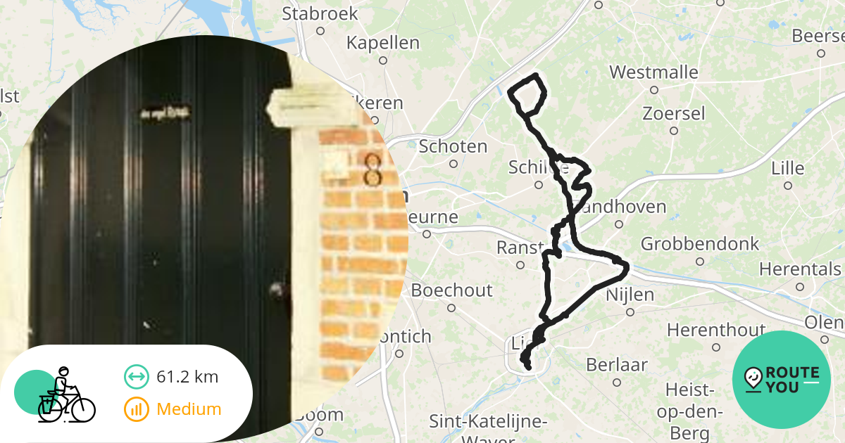 Lier via St.Jobin'tGoor terug naar Lier Recreatieve fietsroute