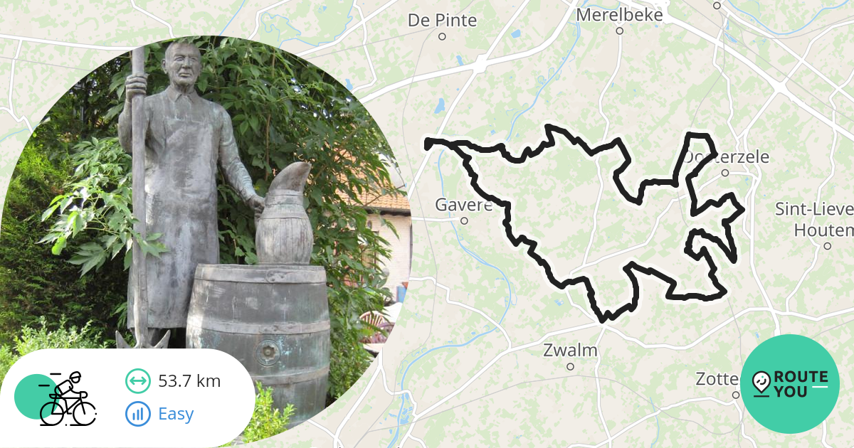 Eke 2000 Moortsele Balegem Racefietsroute RouteYou