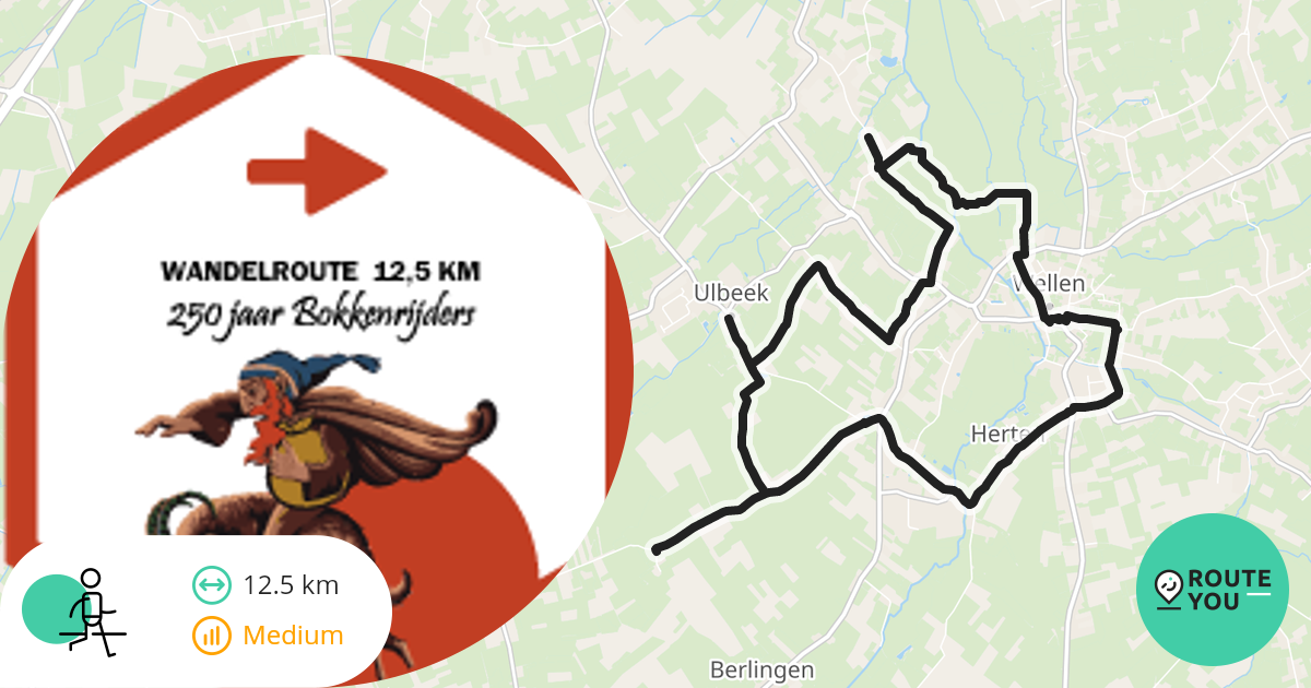 250 jaar Bokkenrijders lange wandeling - Wandelroute | RouteYou