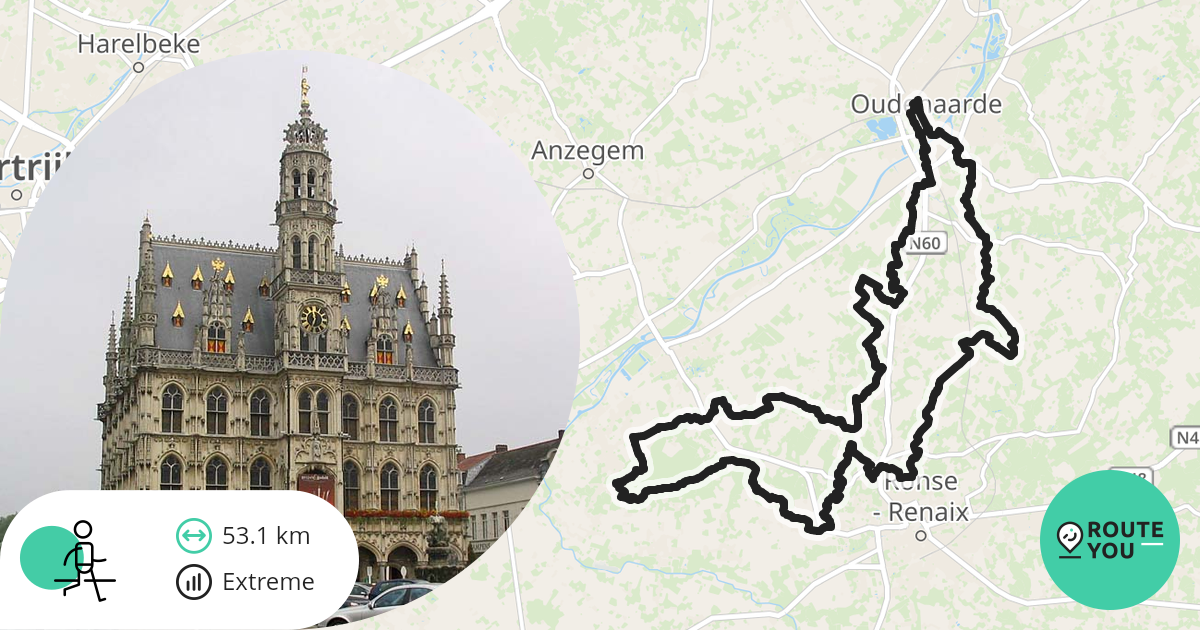 53km_Oudenaarde Station-Koppenberg-Kwaremont-Kluisbos-Hotondberg ...