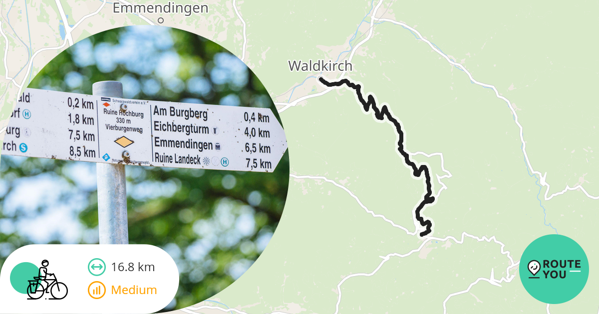 Kandelhöhenweg von Waldkirch nach St.Peter Freizeit Fahrradroute