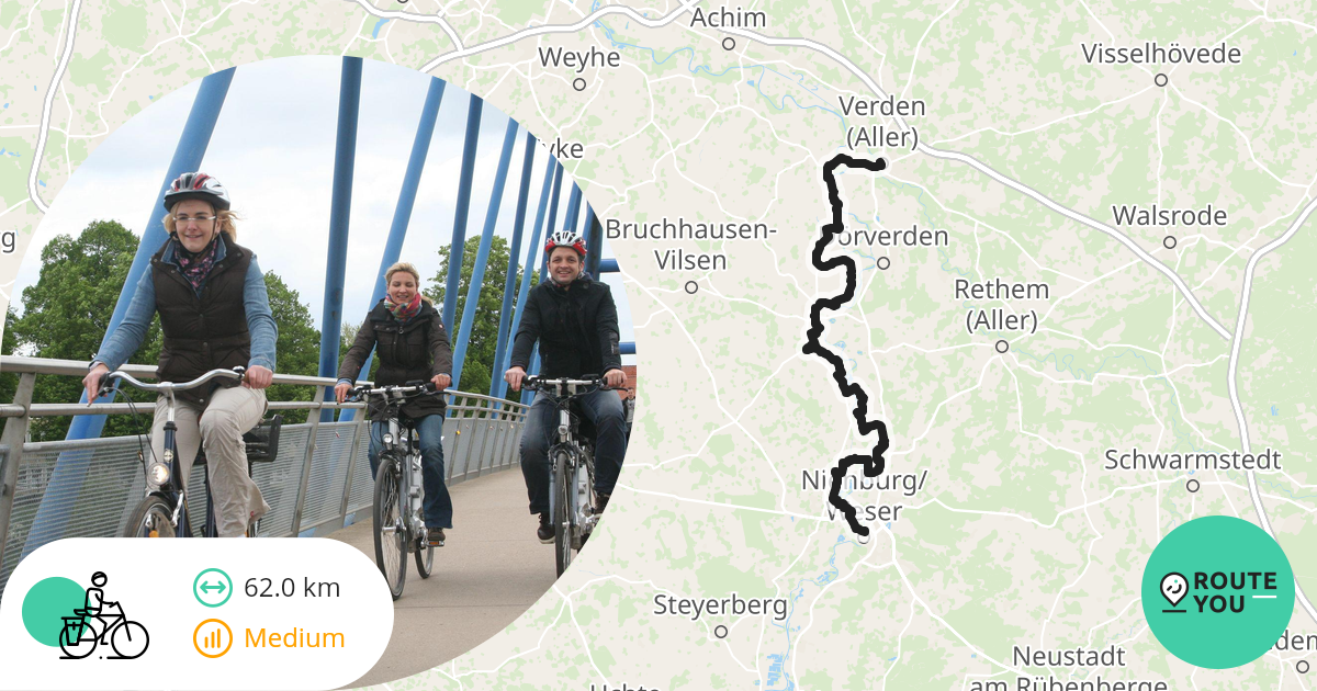 Weser Radweg Etappe Von Nienburg Nach Verden Freizeit