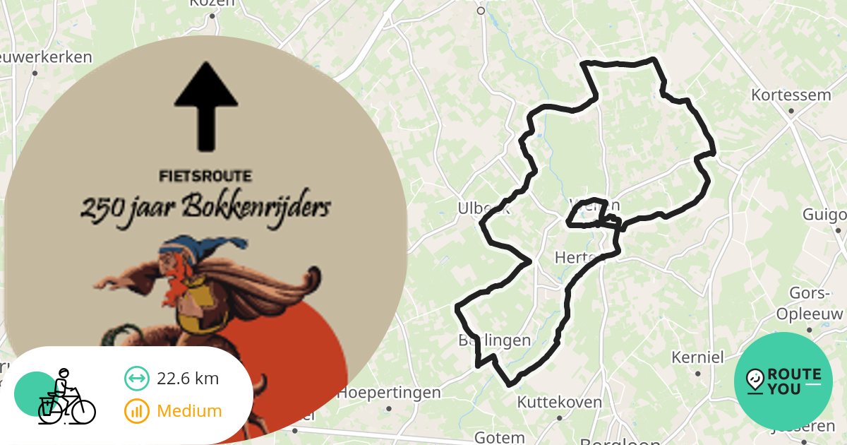 250 jaar Bokkenrijders fietsroute - Recreatieve fietsroute | RouteYou