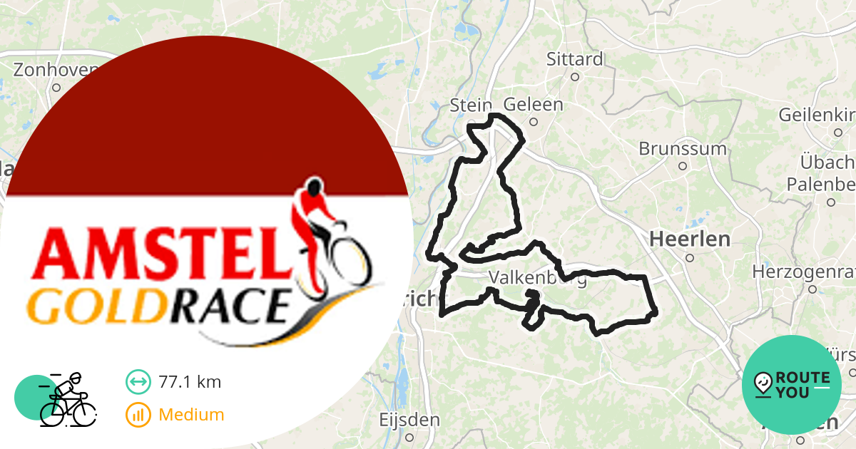 Amstel Gold Race (Lus 1) Zuid-Limburg - Racefietsroute | RouteYou