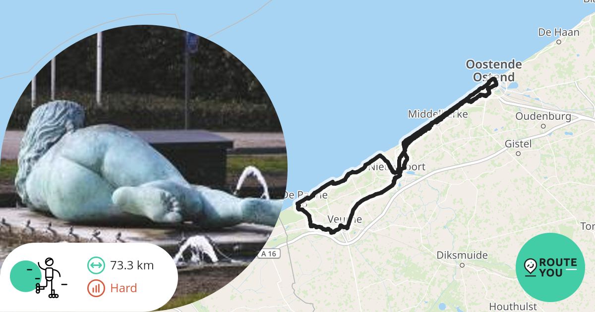 Middelkerke - De Panne - Veurne - Oostende (73 km) - Inlineskateroute ...