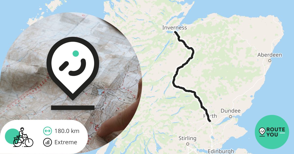 Perth Cycle Map Stage 9 - Perth to Inverness - Recreational cycle route | RouteYou