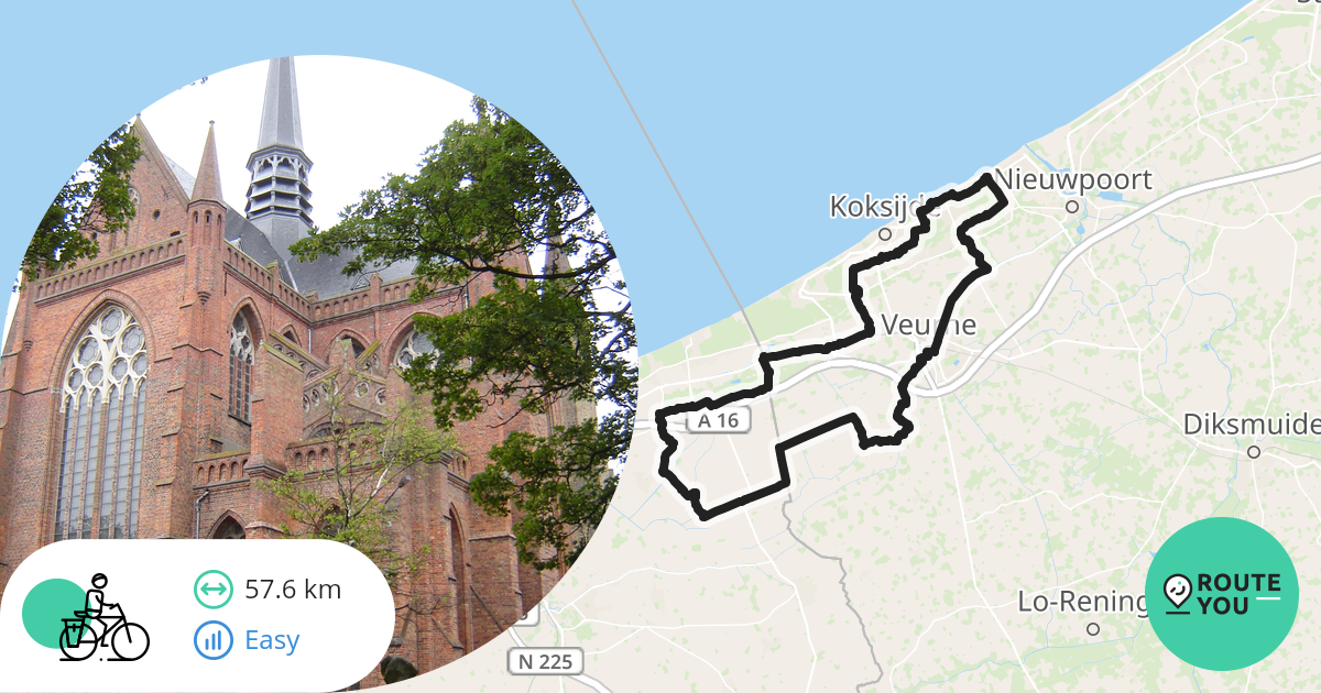 Oostduinkerke france - Recreatieve fietsroute | RouteYou