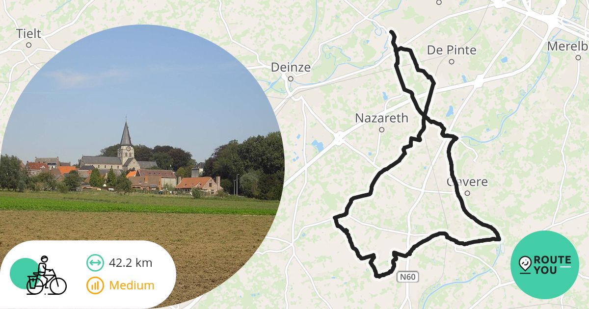 42 Km Lozer Huise Eke Deurle Recreatieve Fietsroute RouteYou