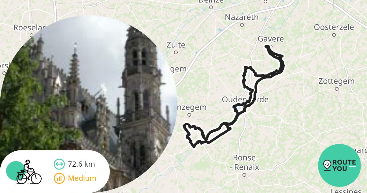 73 KM RIT START ANZEGEM KNOOPPUNTEN - Fietsroute | RouteYou