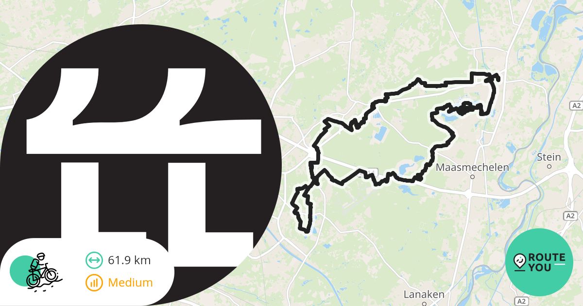 MTB Lanklaar zaterdag 62 km - Mountainbikeroute | RouteYou