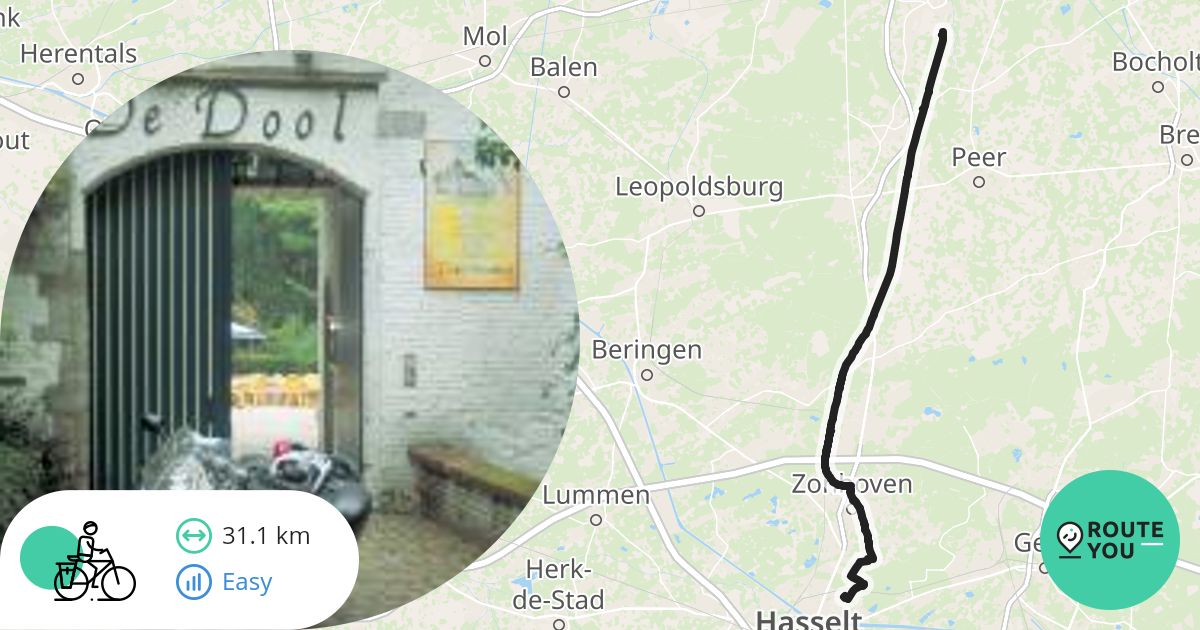 Overpelt Overpelt - Hasselt - Fietsroute | RouteYou