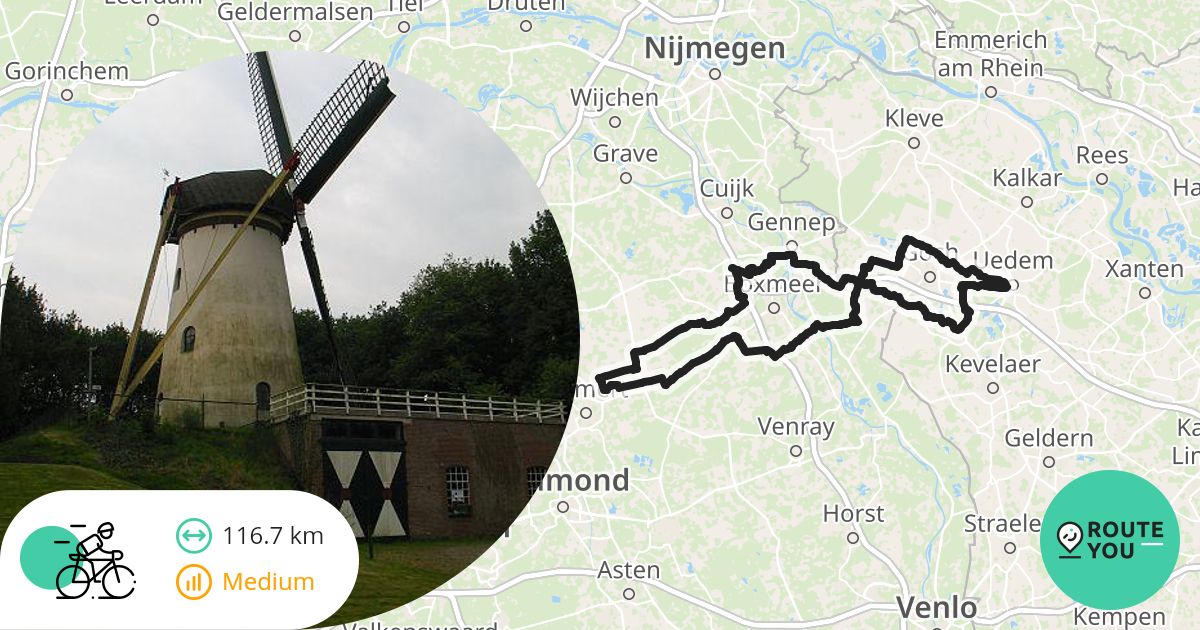Uedem Map Uedem D 2026 118km - Racefietsroute | RouteYou