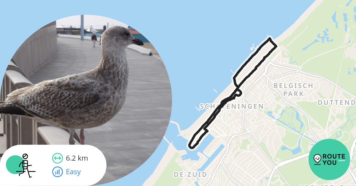 Scheveningen, Nieuw en Oud Recreatieve wandelroute RouteYou