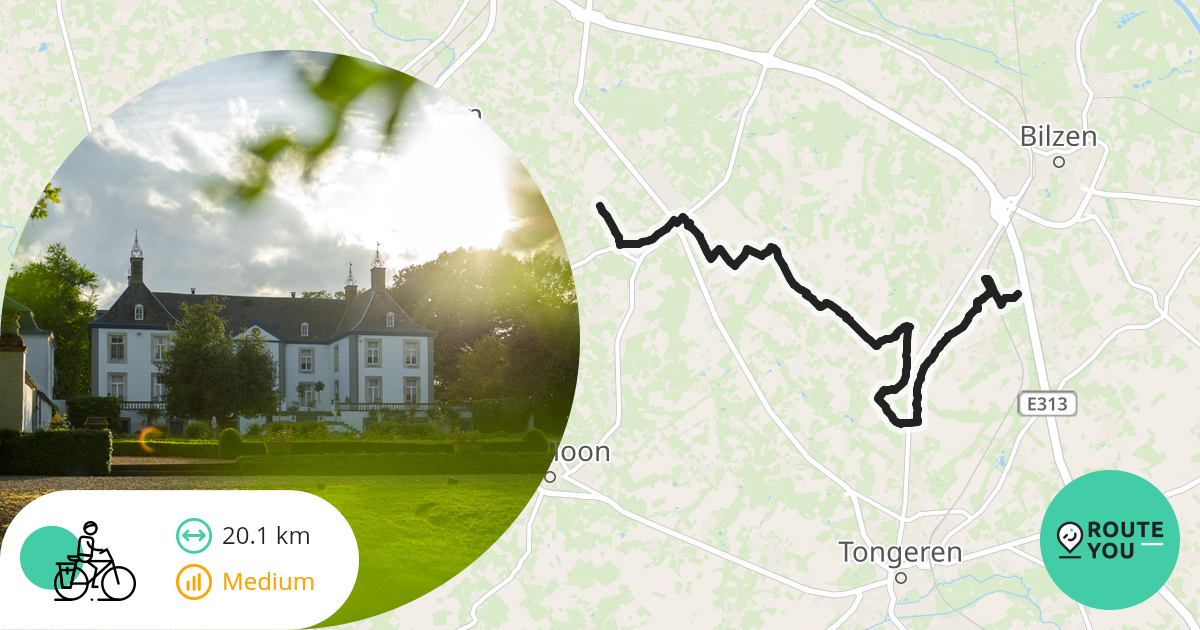 Wellen Alden Biesen Recreatieve fietsroute RouteYou