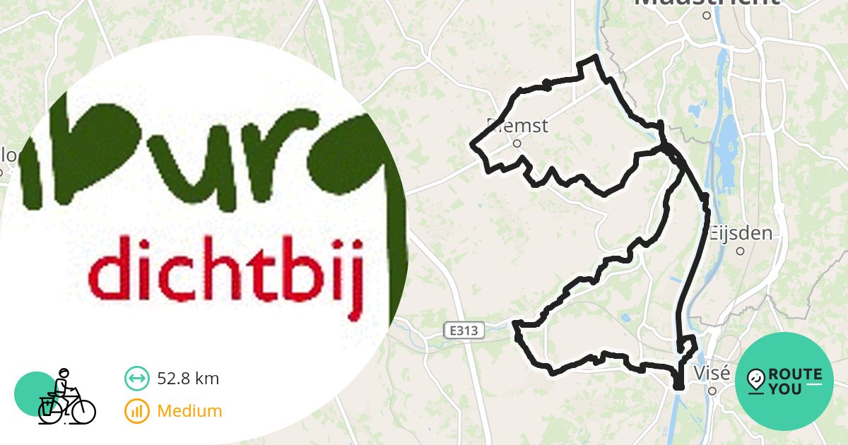 Knooppuntenroute nabij Riemst - Fietsroute | RouteYou