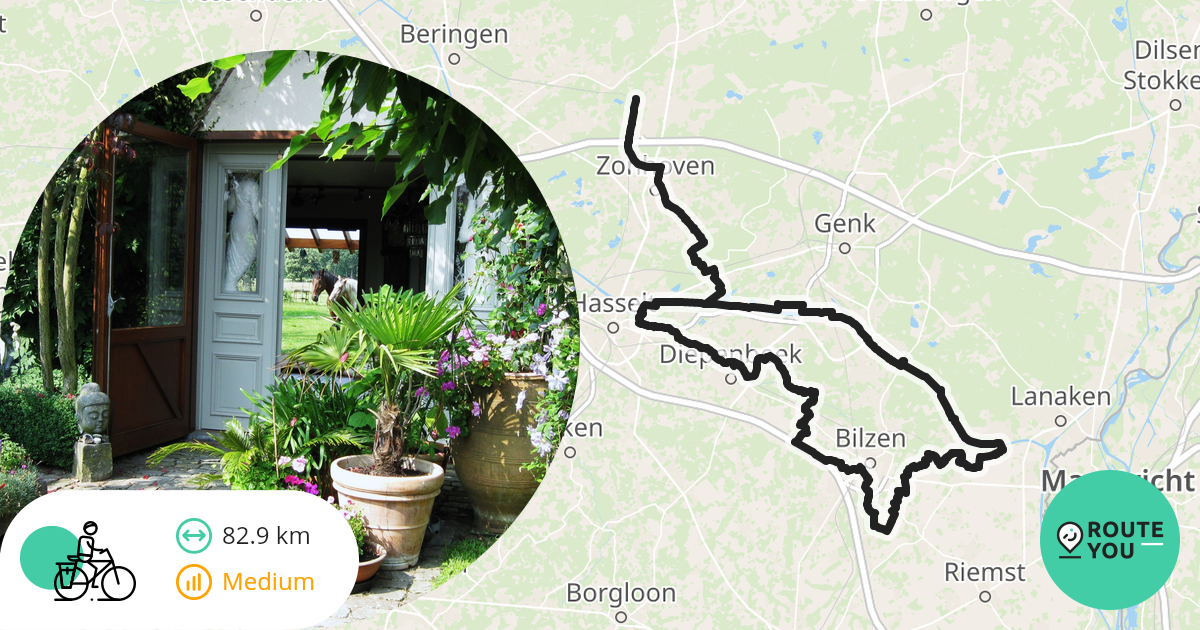 Houthalen Alden biesen en terug Recreatieve fietsroute RouteYou